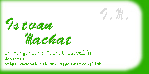 istvan machat business card